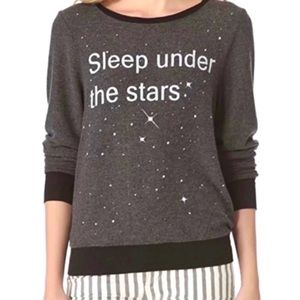 Wildfox OG Sleep Under The Stars Baggy Beach Jumper in Gray/Black Size Small